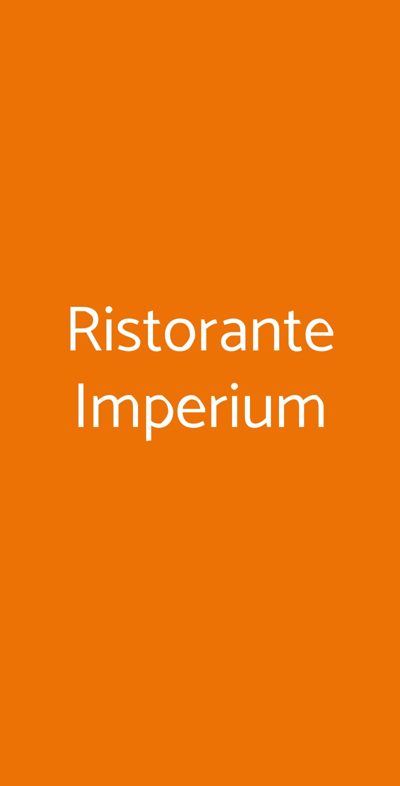 Ristorante Imperium Roma menù 1 pagina