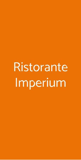 Ristorante Imperium, Roma