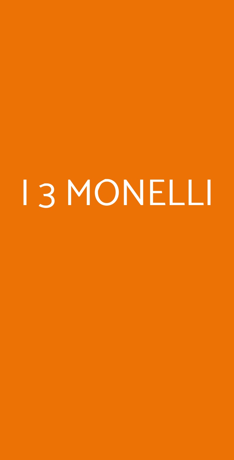 I 3 MONELLI Torino menù 1 pagina