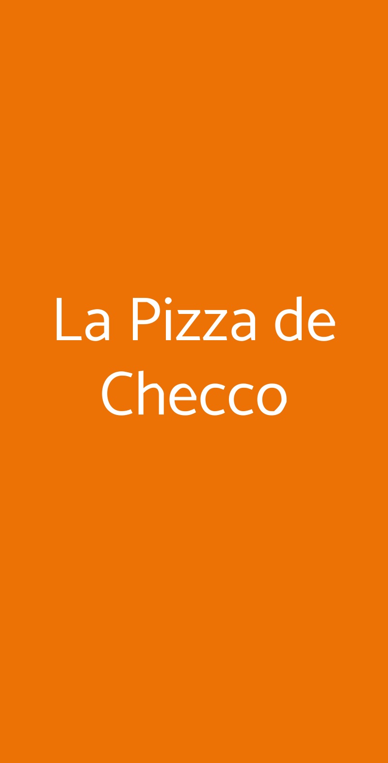 La Pizza de Checco Roma menù 1 pagina