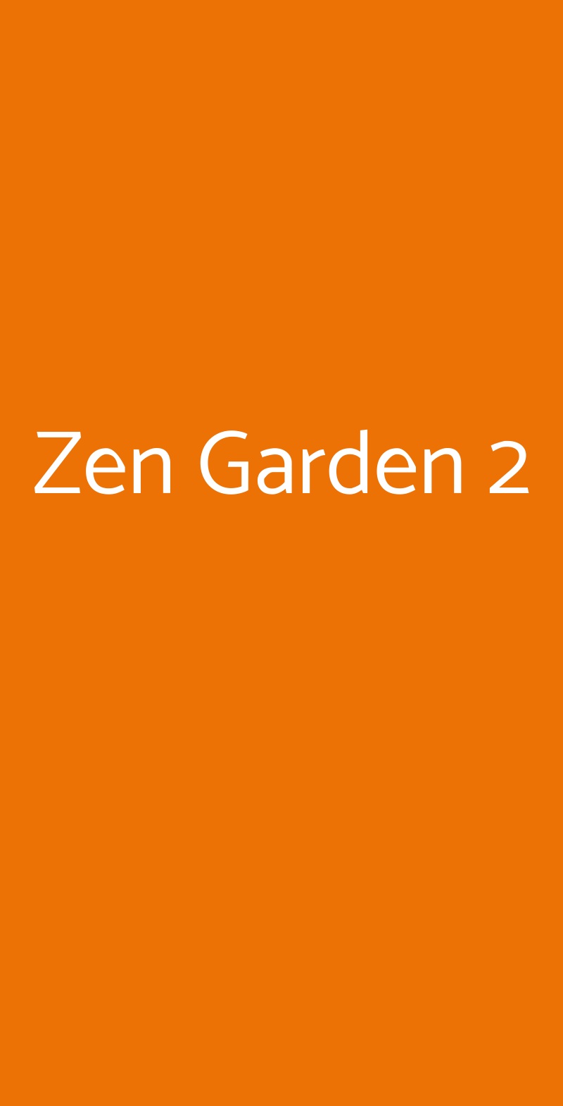 Zen Garden  Roma menù 1 pagina