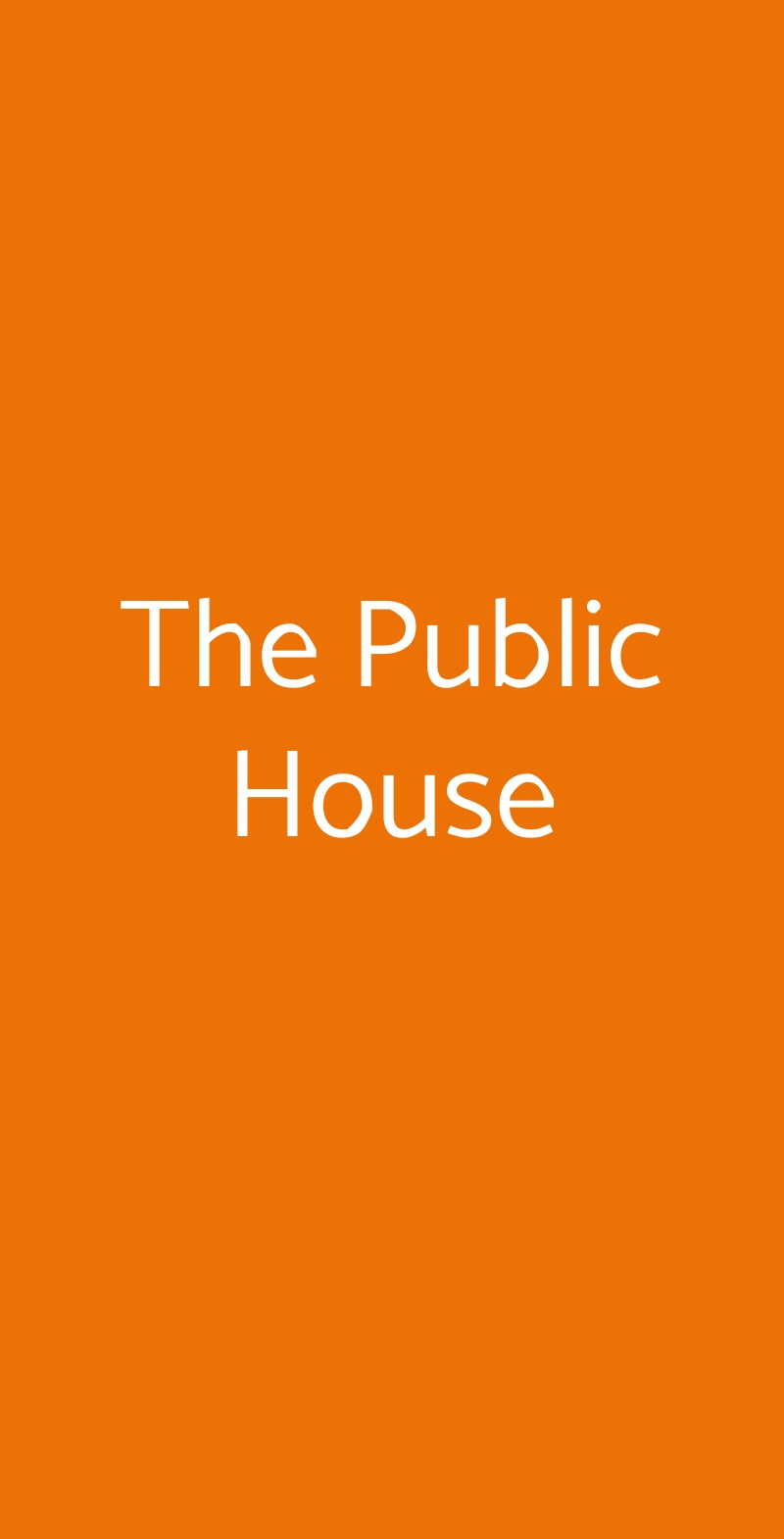 The Public House Roma menù 1 pagina