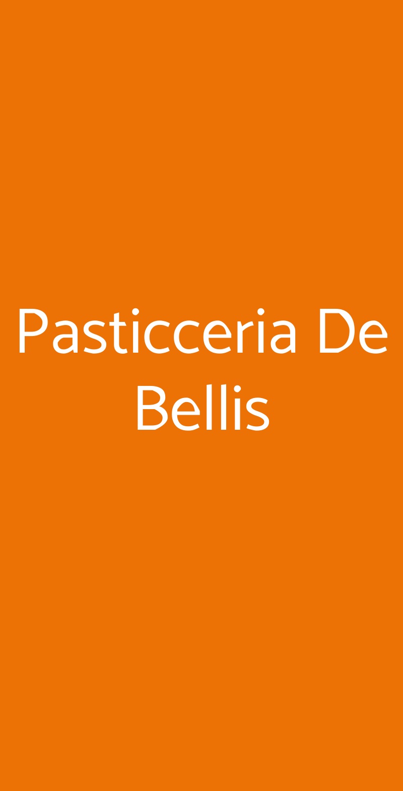 Pasticceria De Bellis Roma menù 1 pagina