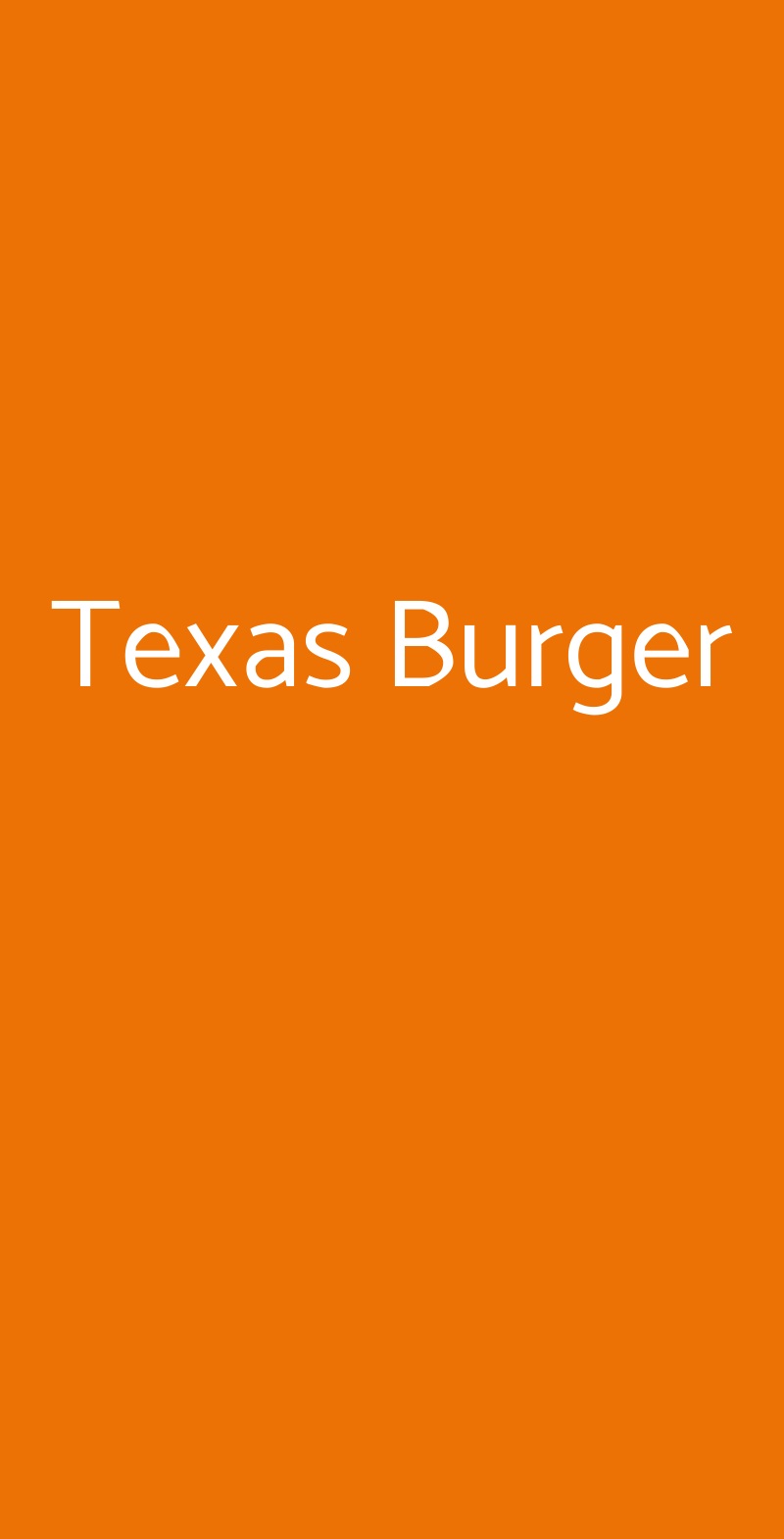 Texas Burger Roma menù 1 pagina
