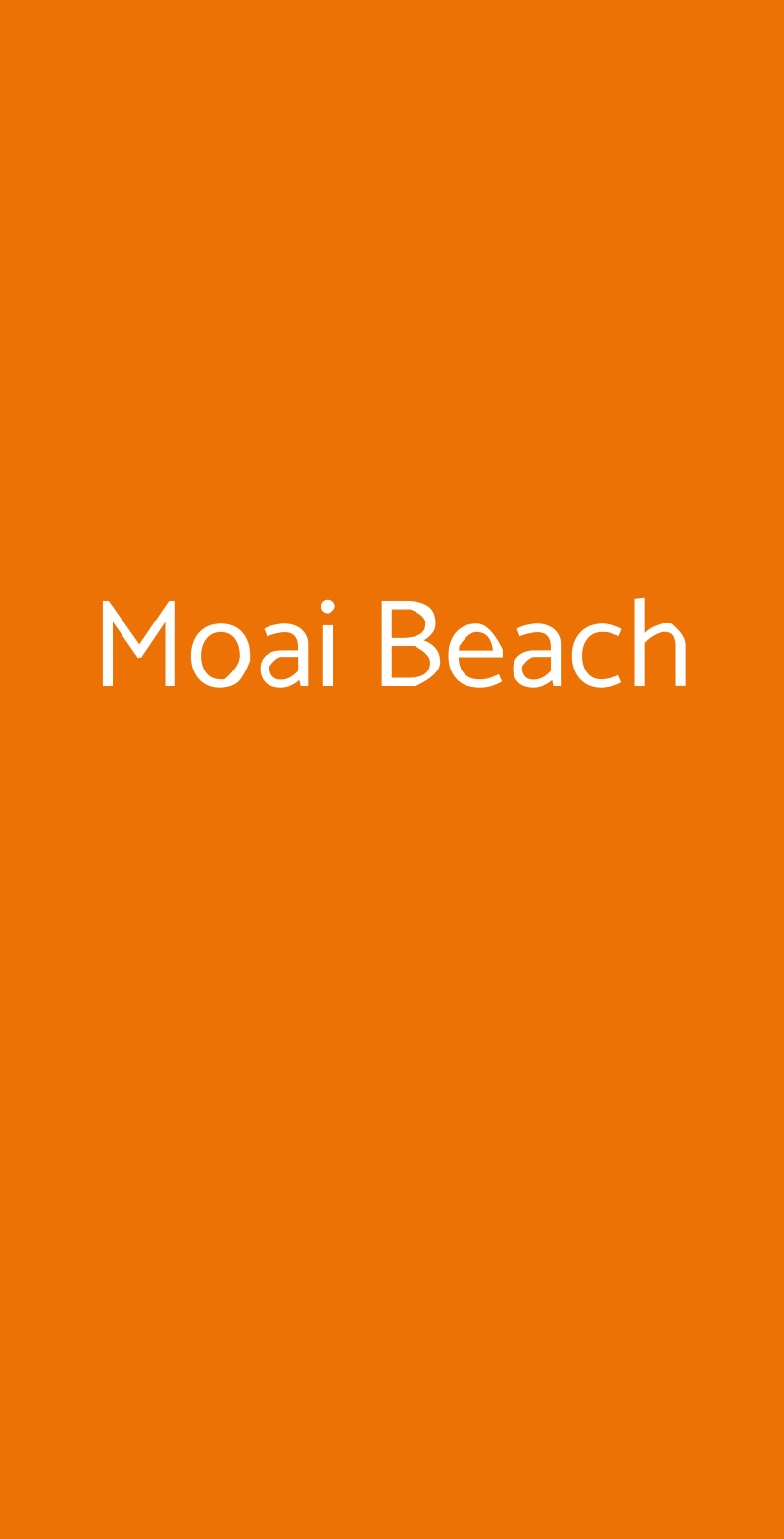 Moai Beach Fiumicino menù 1 pagina