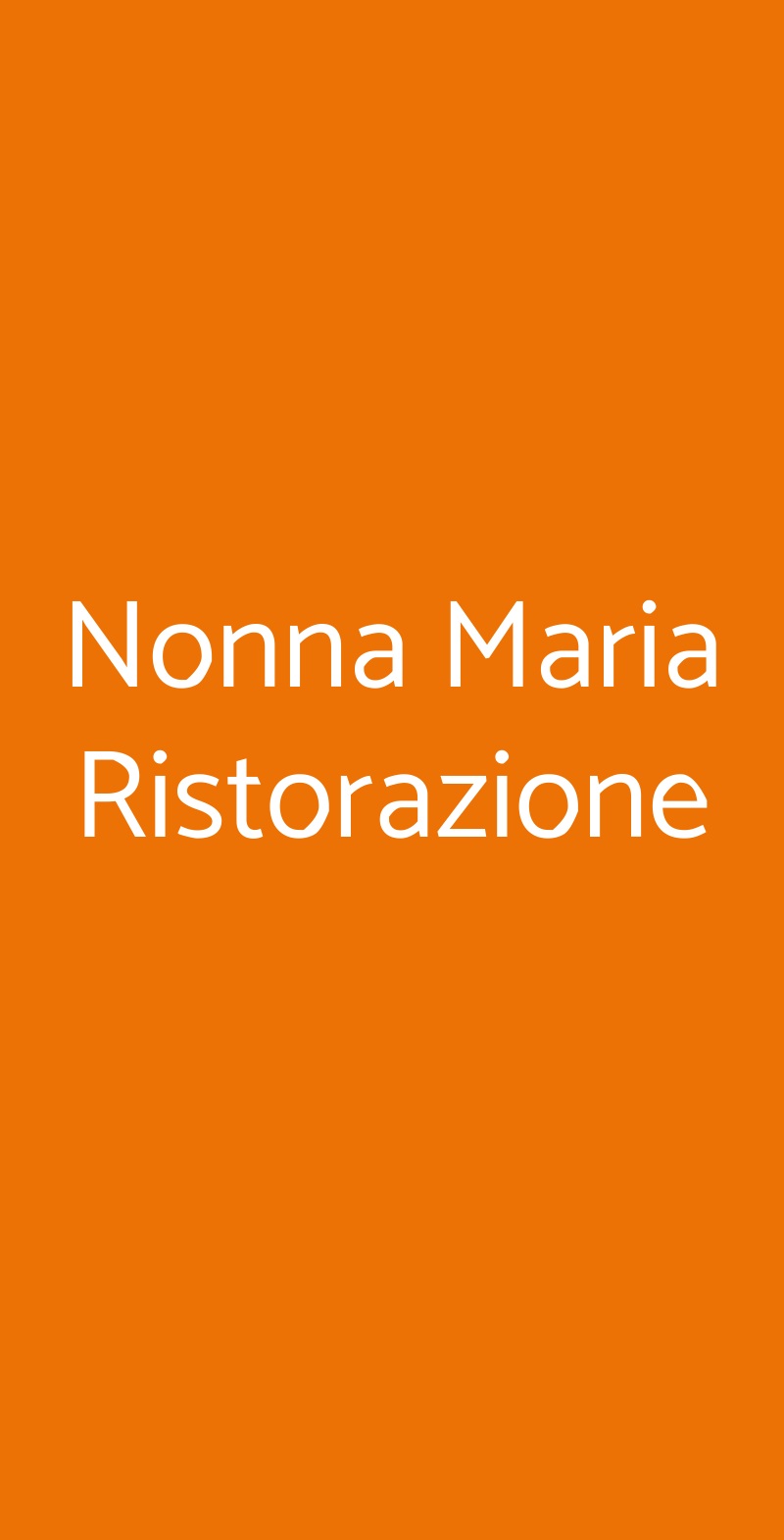 Nonna Maria Ristorazione Roma menù 1 pagina