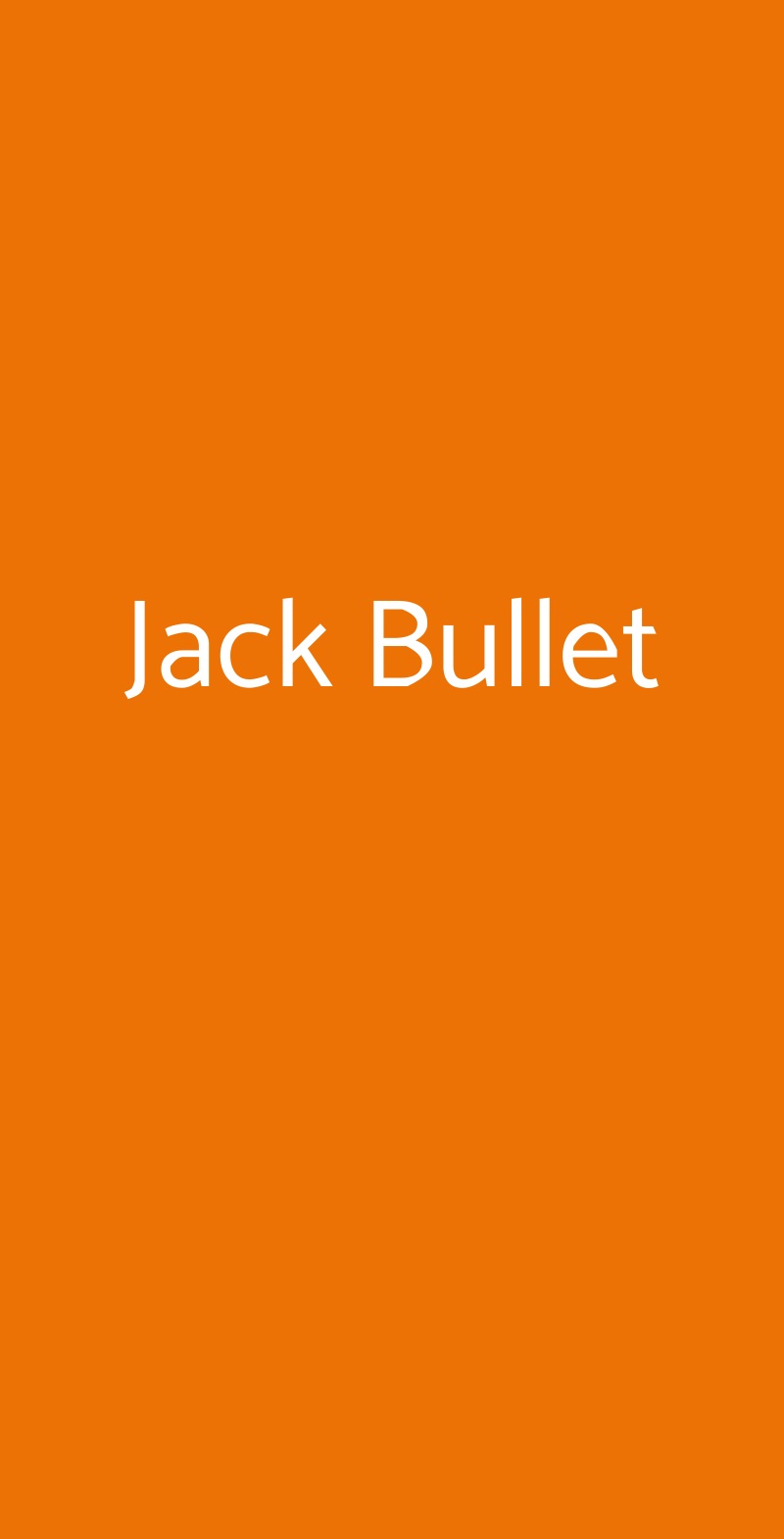 Jack Bullet Roma menù 1 pagina