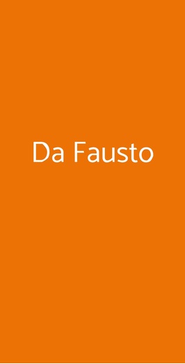 Da Fausto, Cavatore