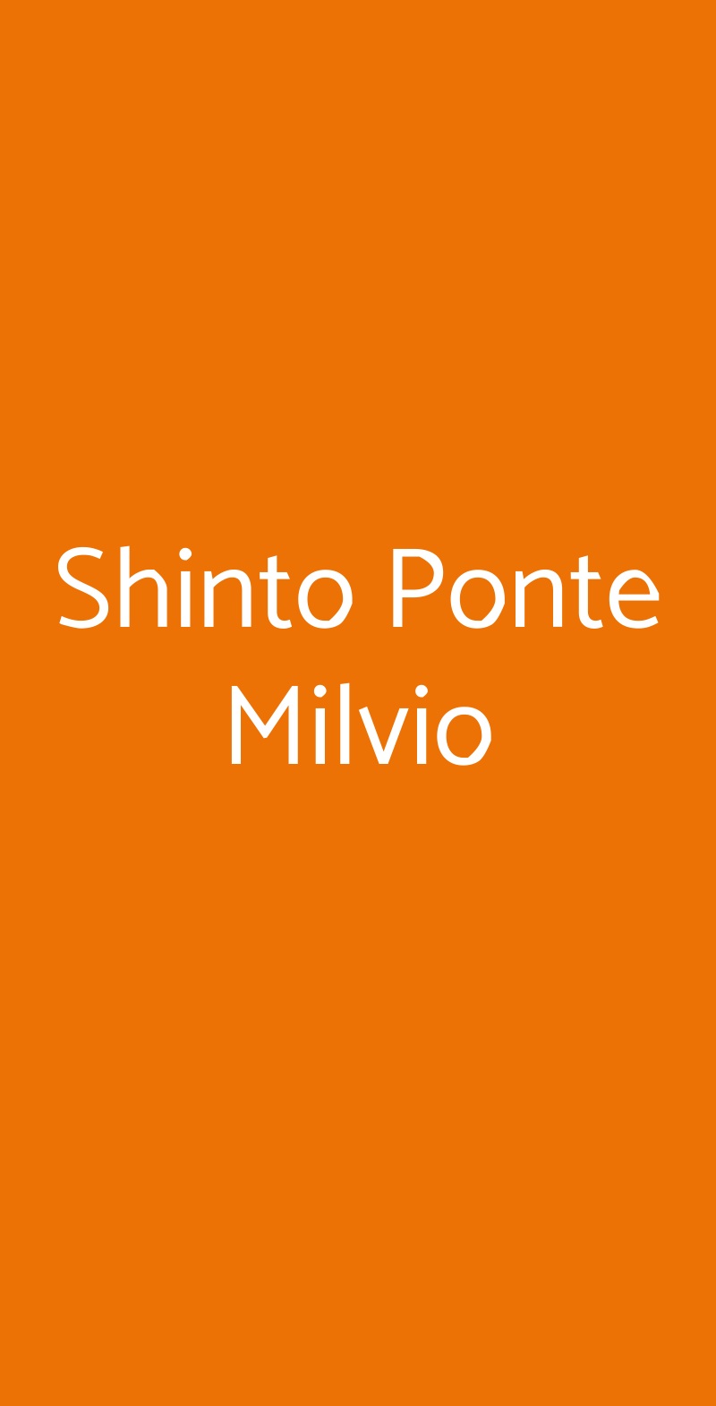 Shinto Ponte Milvio Roma menù 1 pagina
