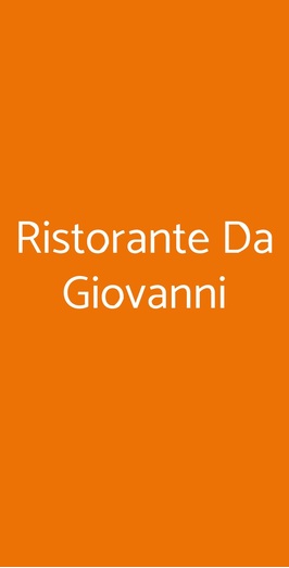 Ristorante Da Giovanni, Roma
