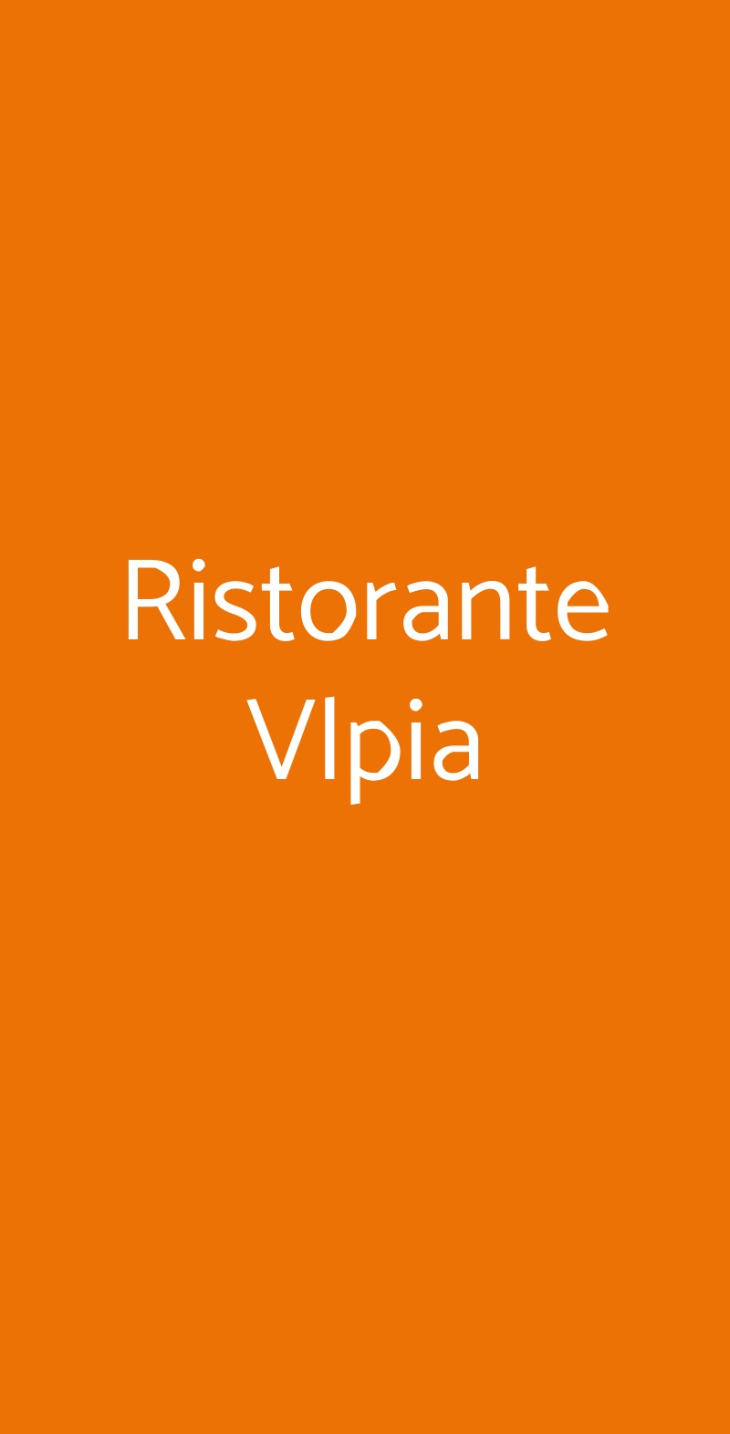 Ristorante Vlpia Roma menù 1 pagina