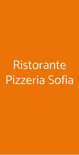 Ristorante Pizzeria Sofia, Roma