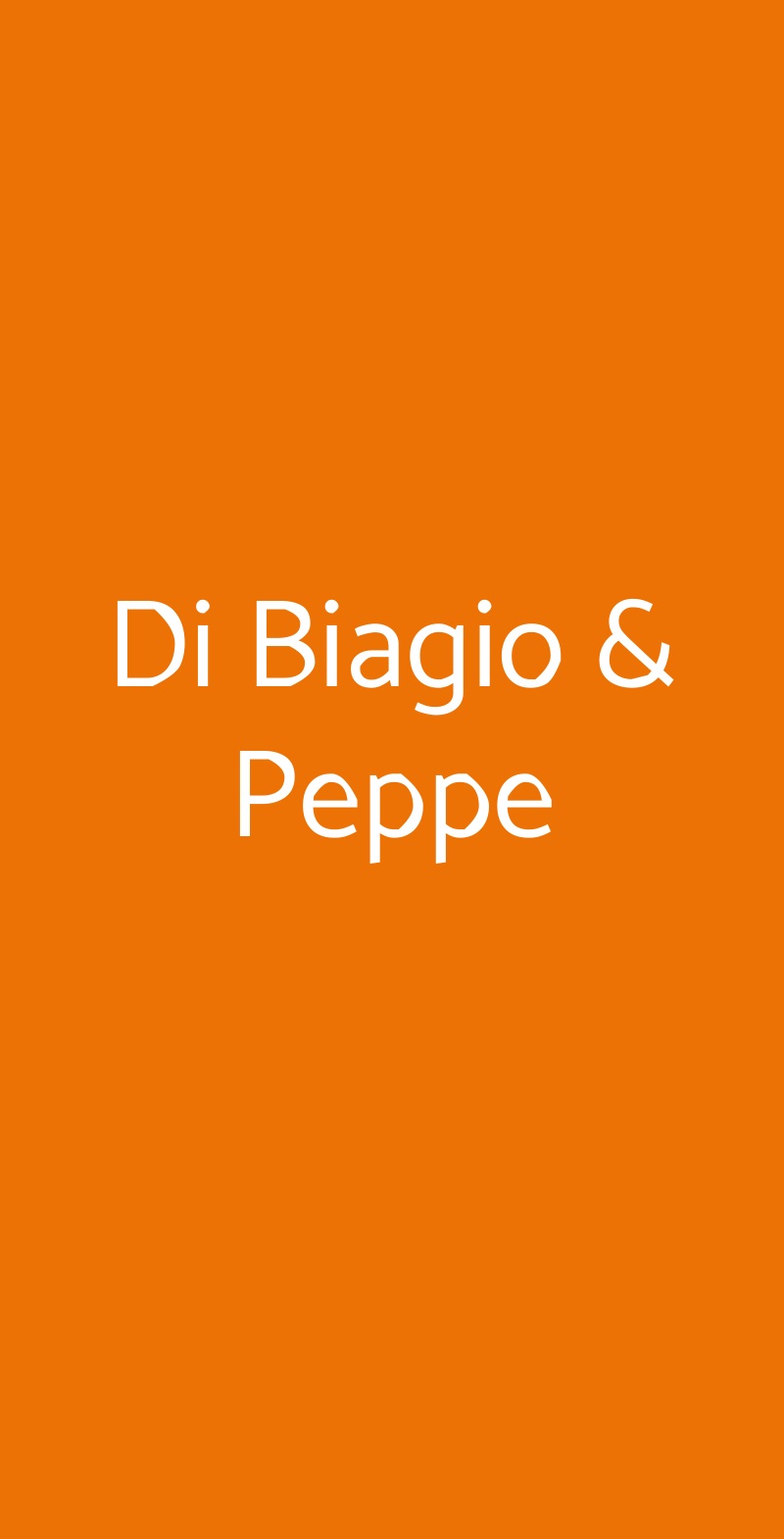 Di Biagio & Peppe Roma menù 1 pagina