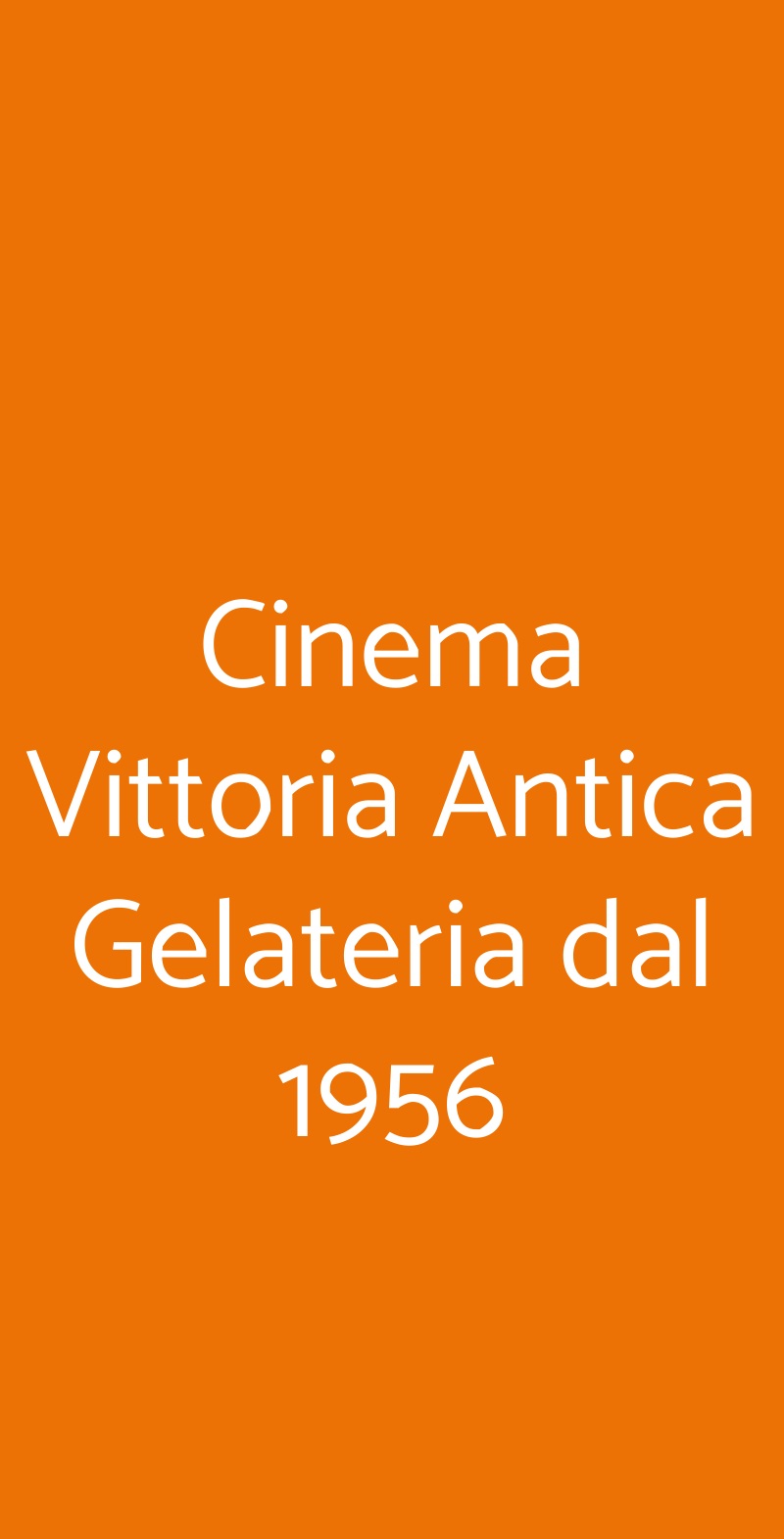 Cinema Vittoria Antica Gelateria dal 1956 Roma menù 1 pagina