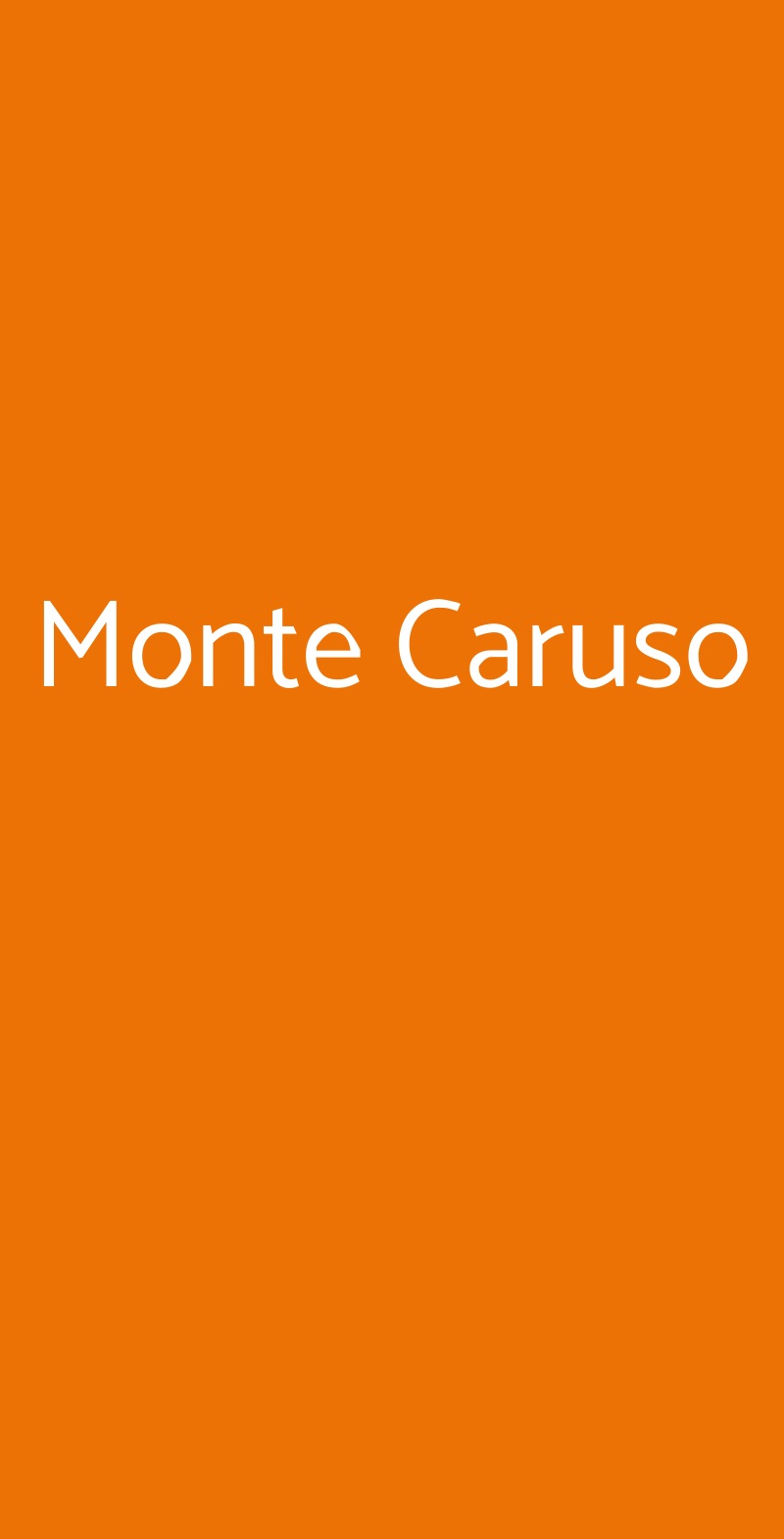 Monte Caruso Roma menù 1 pagina