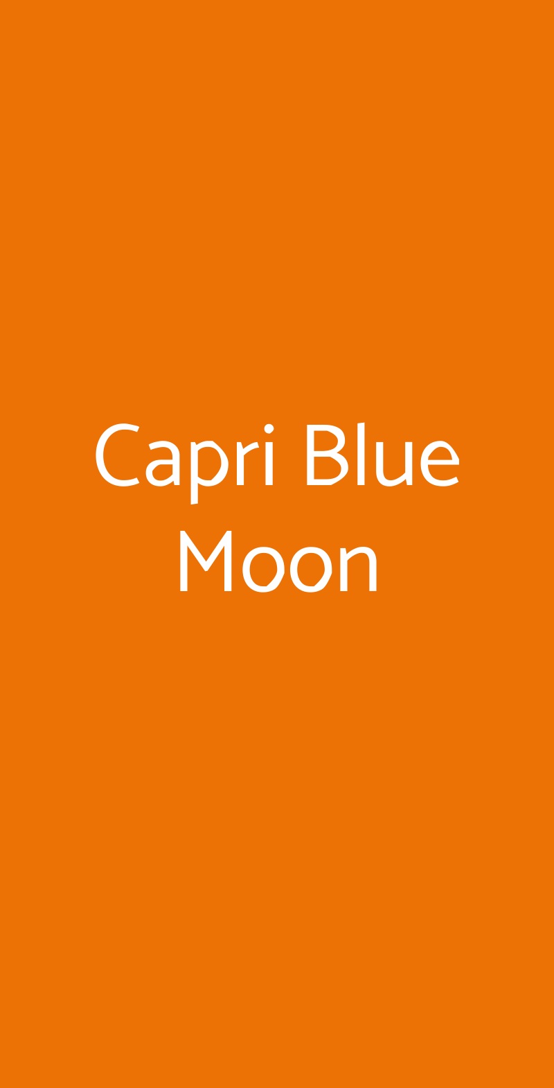 Capri Blue Moon Albano Laziale menù 1 pagina