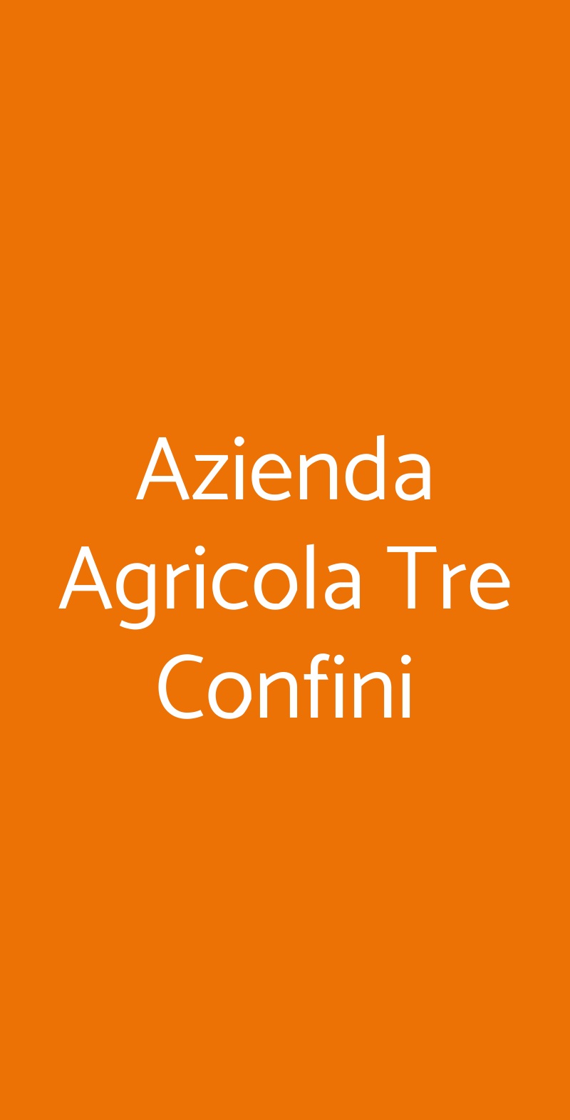 Azienda Agricola Tre Confini Aprilia menù 1 pagina