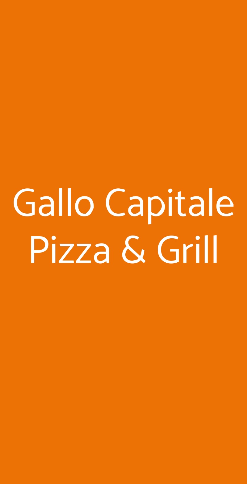 Gallo Capitale Pizza & Grill Roma menù 1 pagina