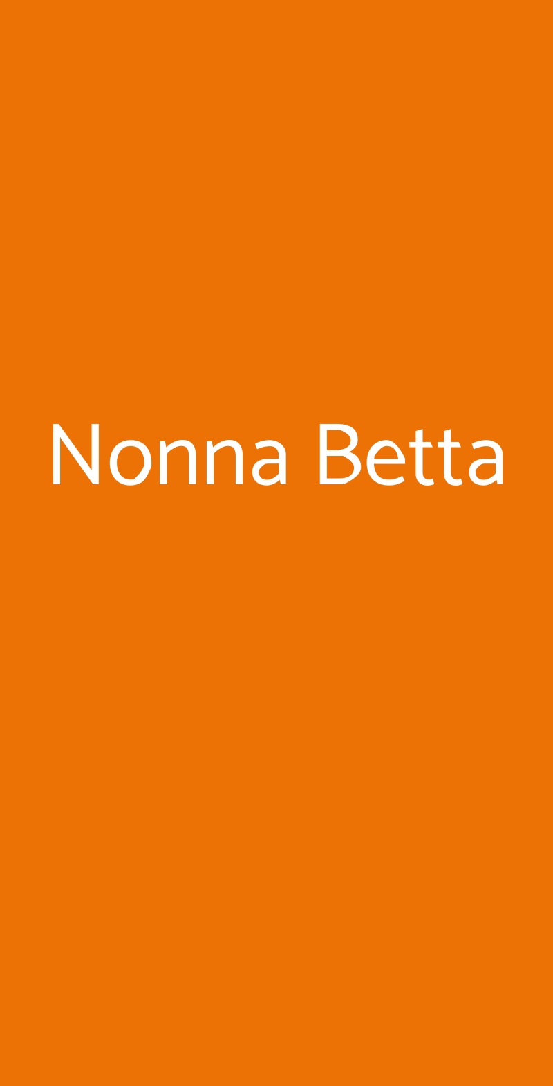Nonna Betta Roma menù 1 pagina
