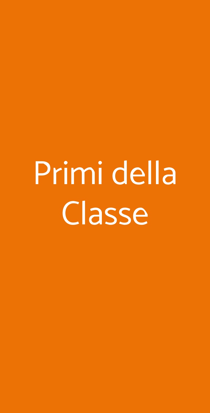 Primi della Classe Fiano Romano menù 1 pagina