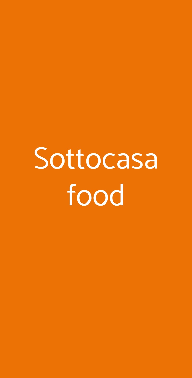 Sottocasa food Roma menù 1 pagina