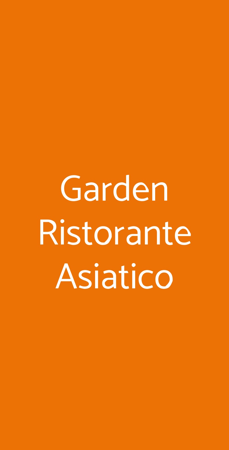 Garden Ristorante Asiatico Roma menù 1 pagina