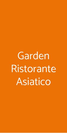 Garden Ristorante Asiatico, Roma