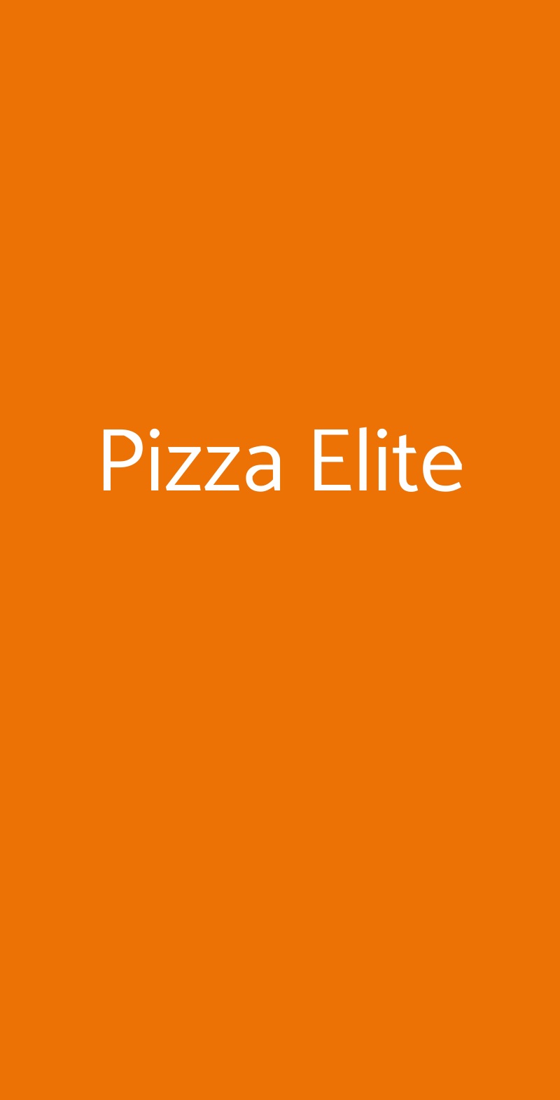 Pizza Elite Roma menù 1 pagina