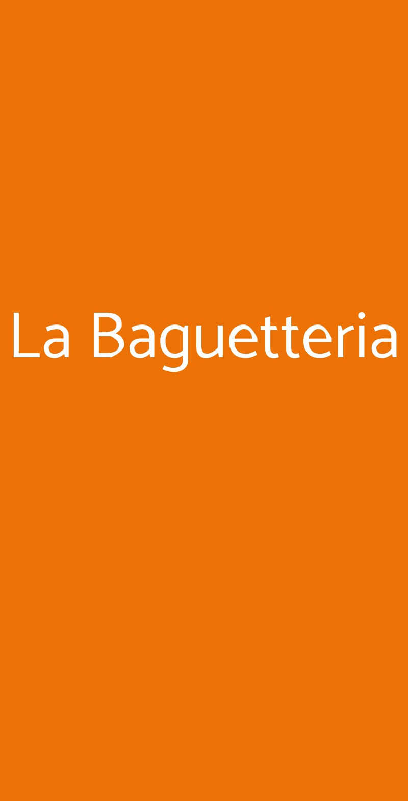 La Baguetteria Roma menù 1 pagina