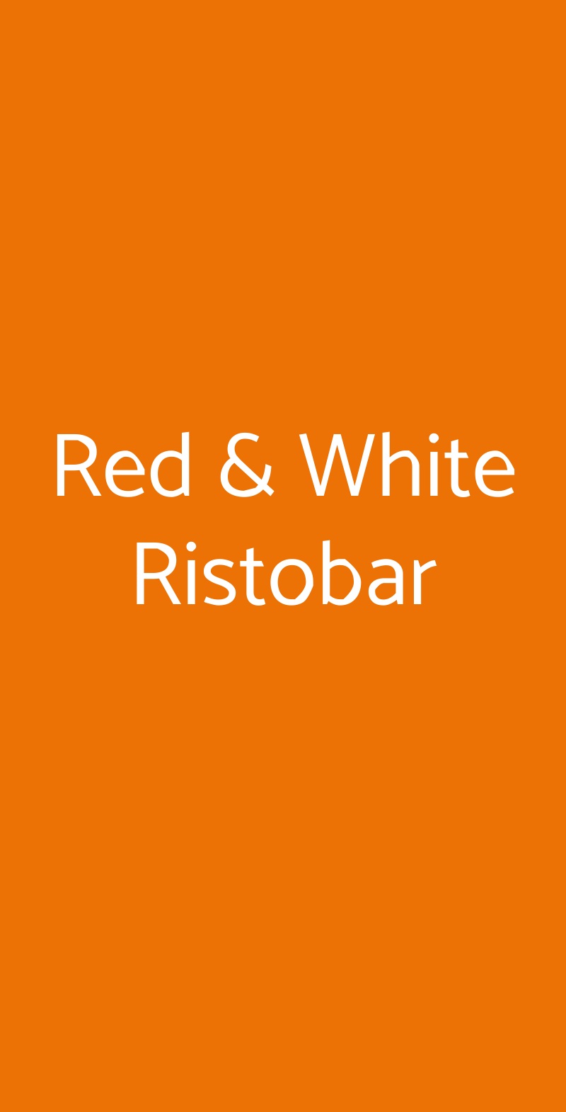 Red & White Ristobar Roma menù 1 pagina