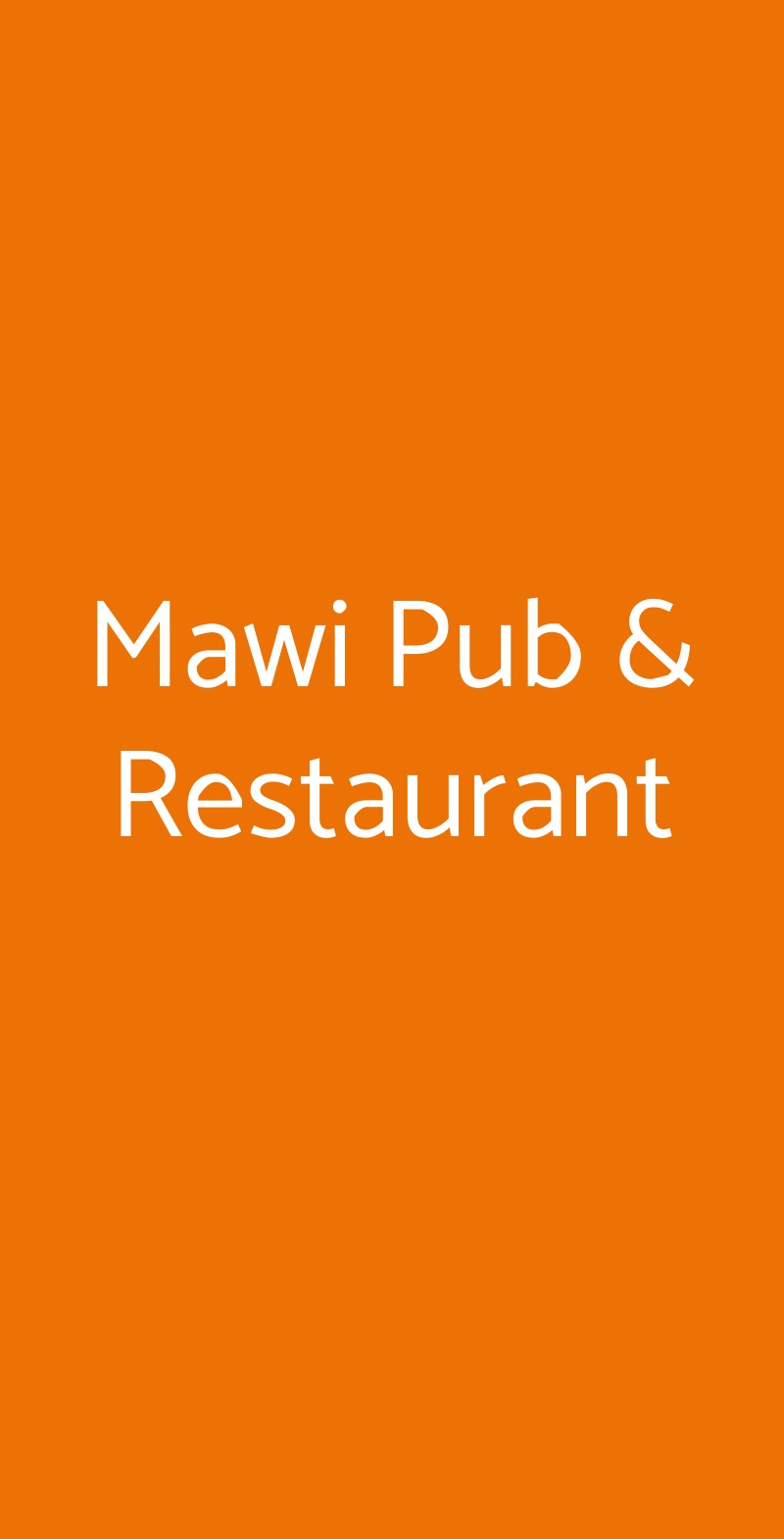 Mawi Pub & Restaurant Roma menù 1 pagina