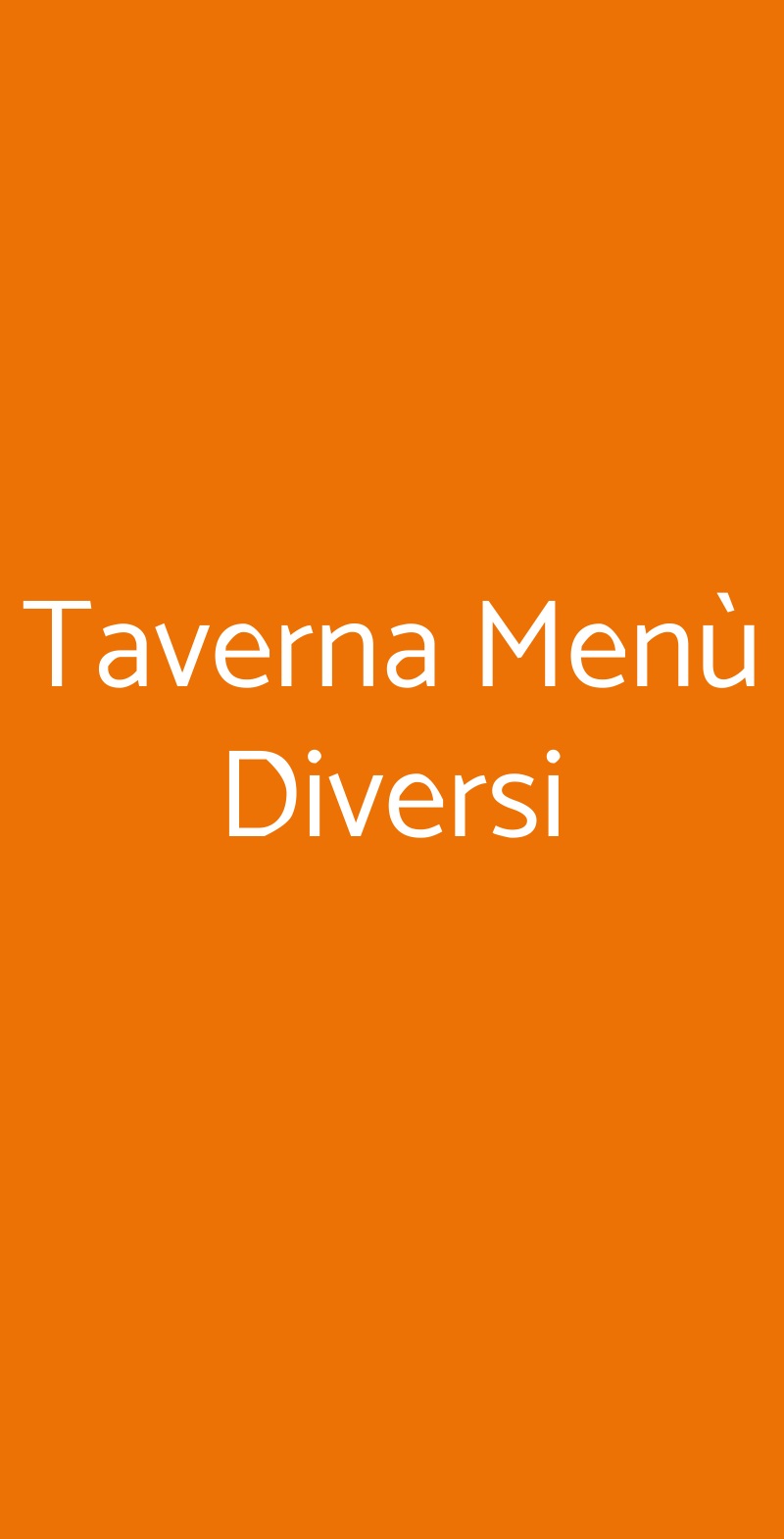 Taverna Menù Diversi Marino menù 1 pagina