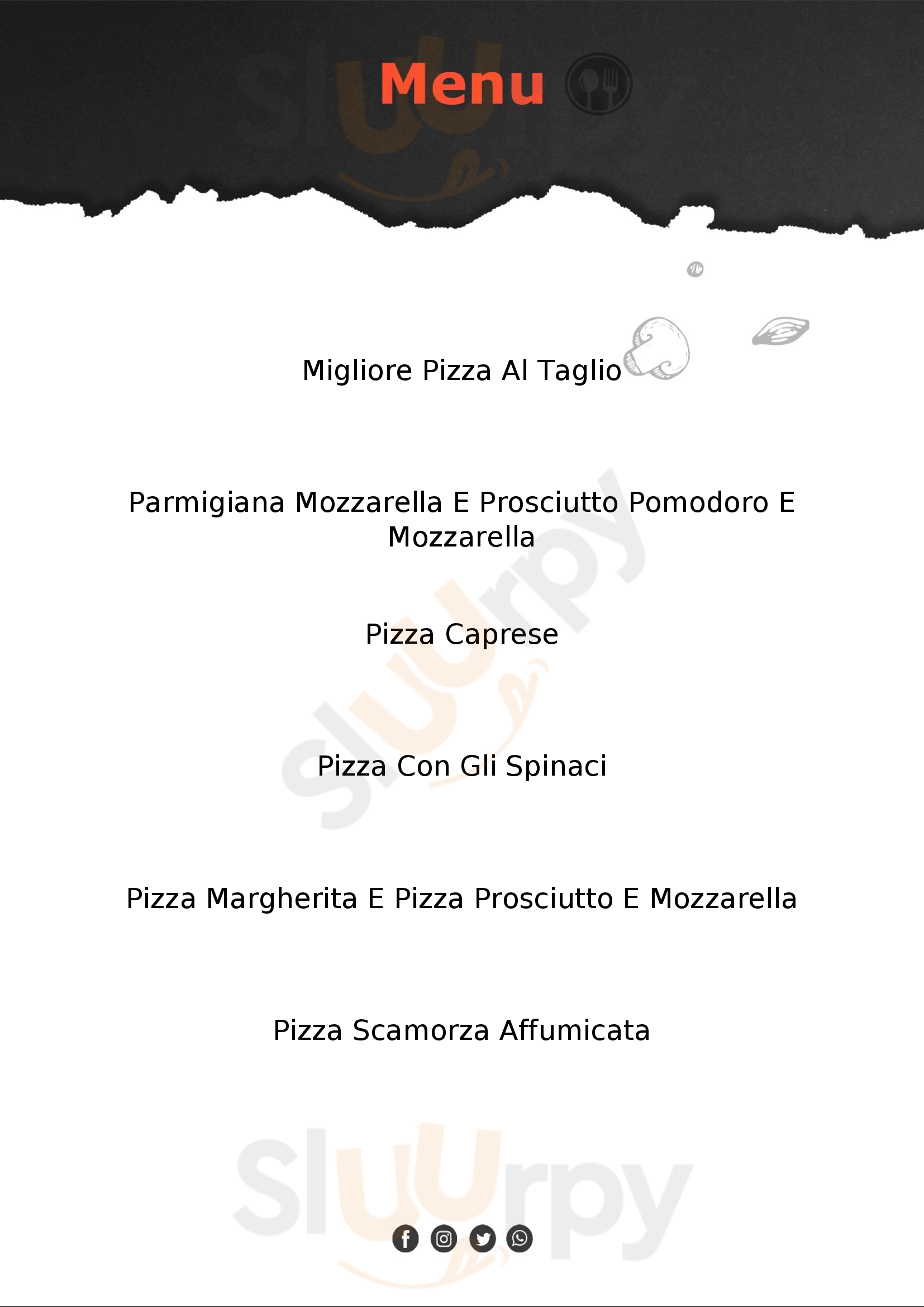 Pizzeria Del Secolo Formia menù 1 pagina