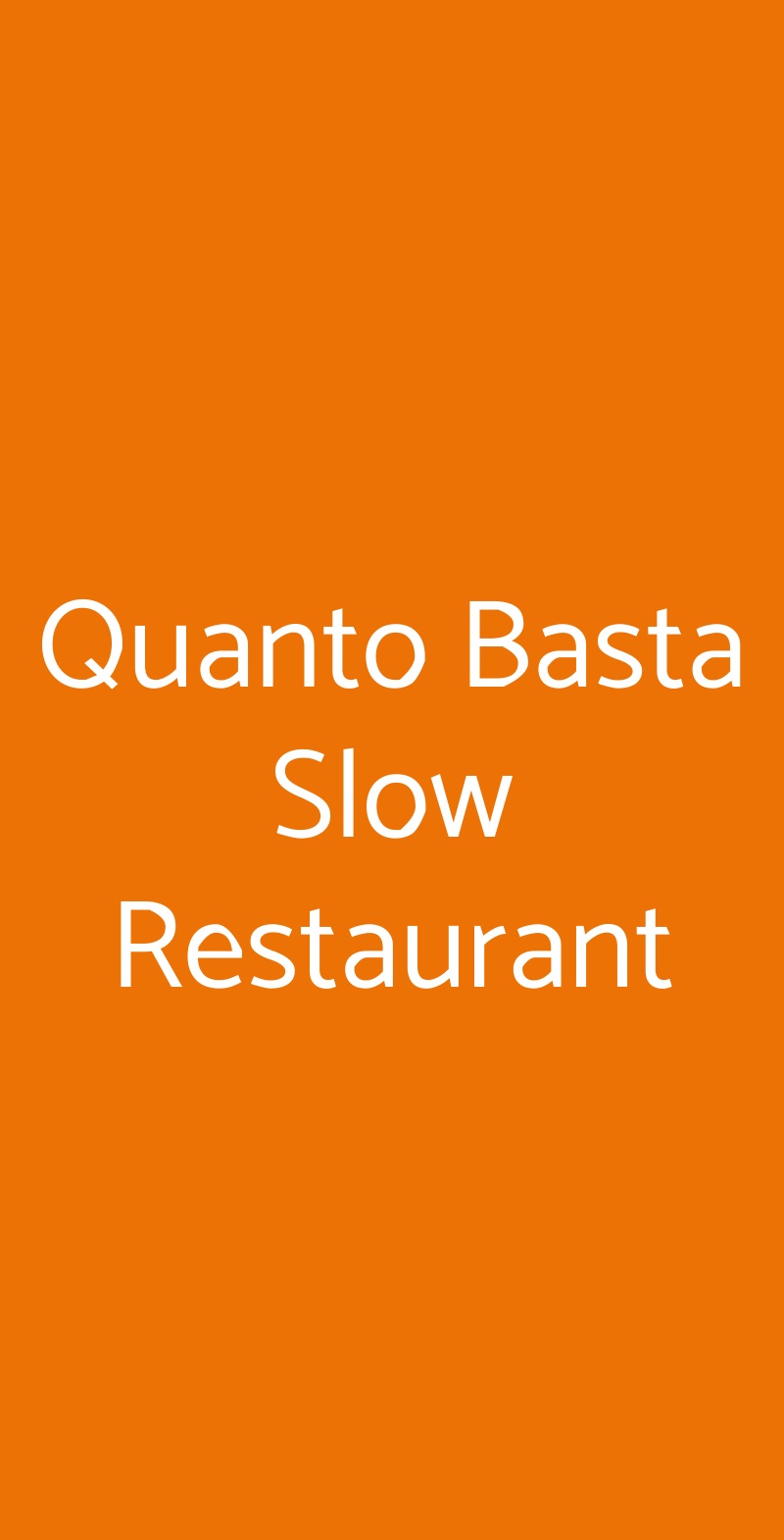 Quanto Basta slow restaurant Roma menù 1 pagina