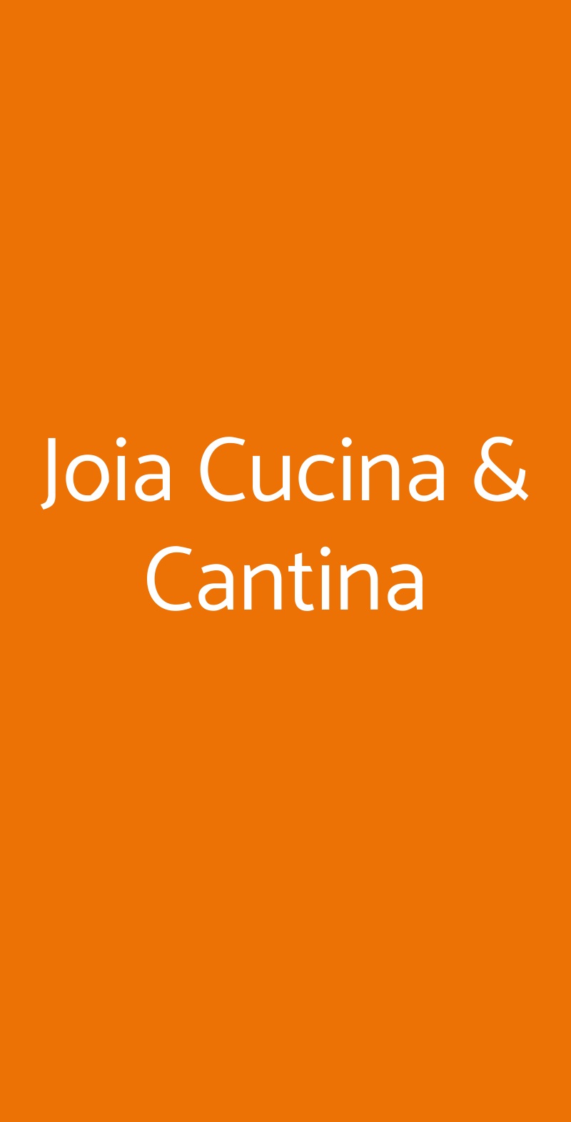 Joia Cucina & Cantina Roma menù 1 pagina