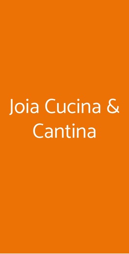 Joia Cucina & Cantina, Roma