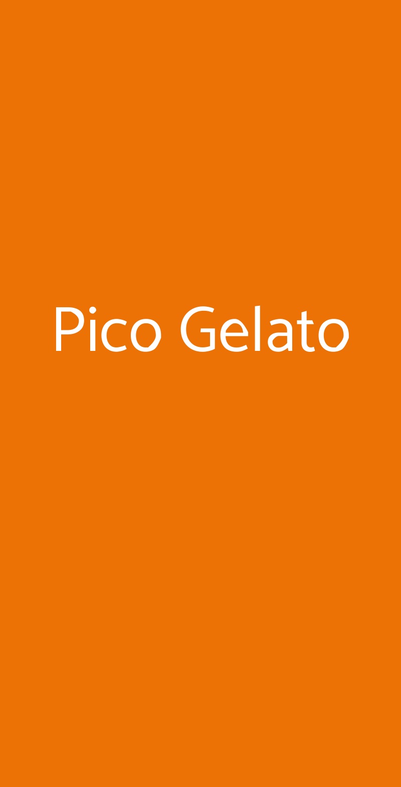 Pico Gelato Roma menù 1 pagina