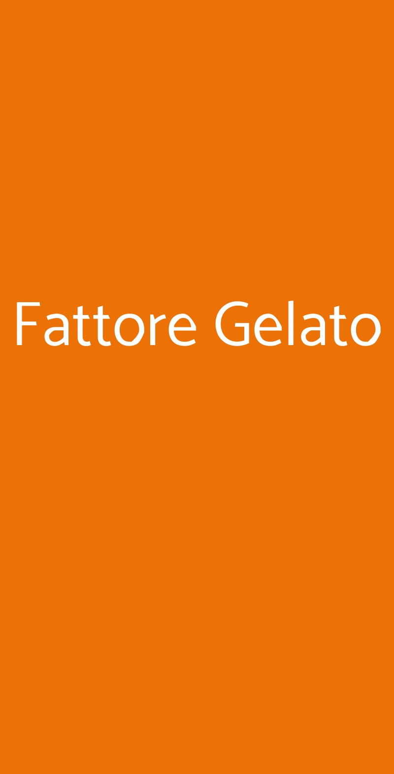 Fattore Gelato Roma menù 1 pagina