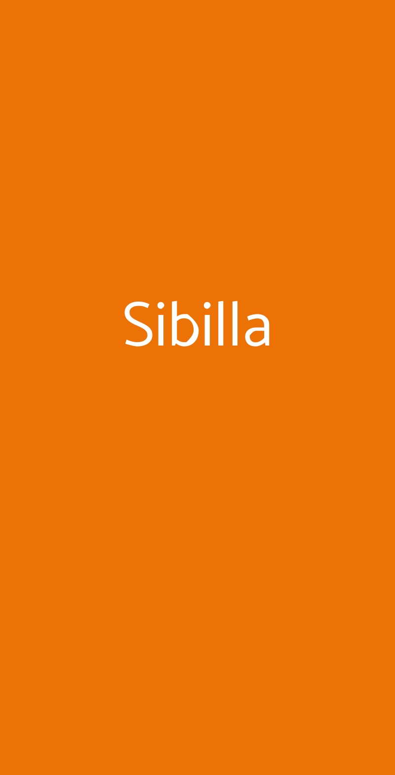 Sibilla Tivoli menù 1 pagina