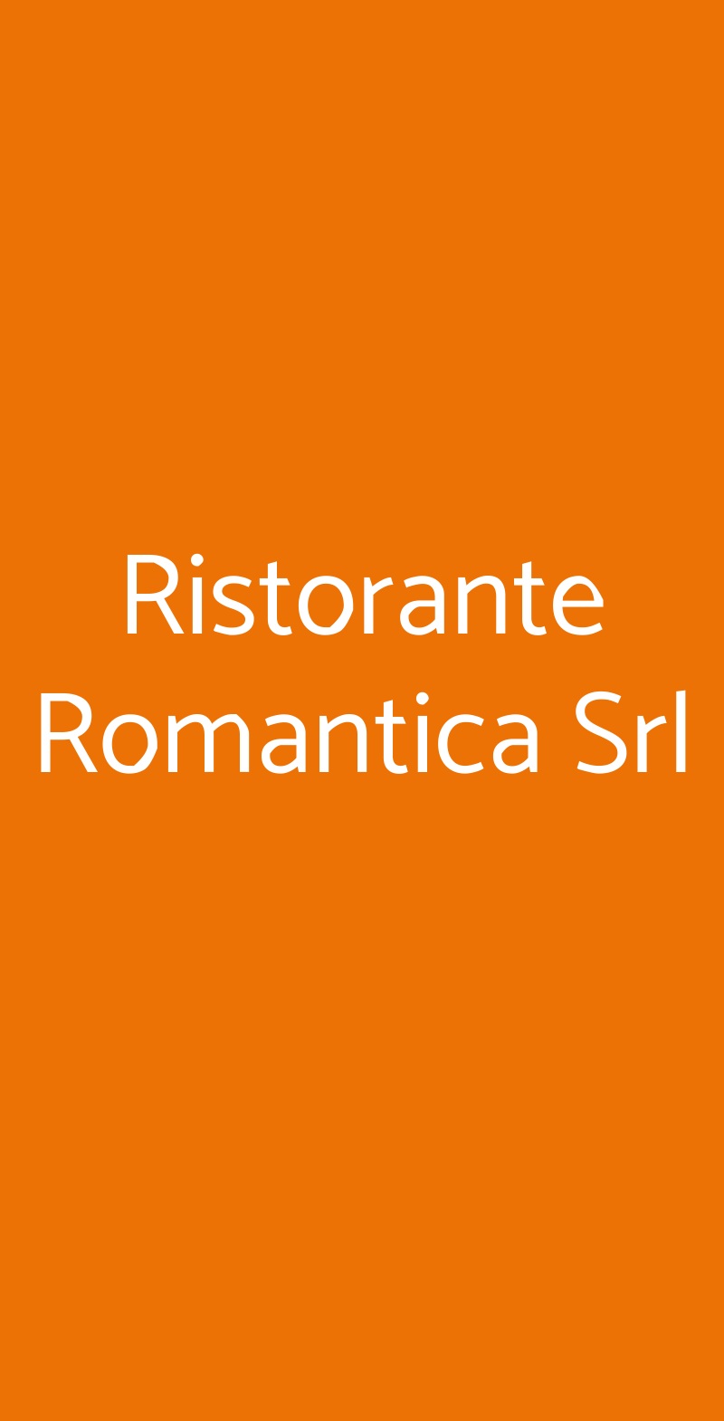 Ristorante Romantica Srl Roma menù 1 pagina