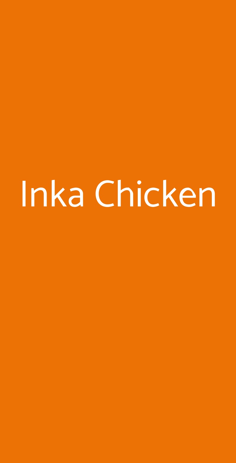 Inka Chicken Roma menù 1 pagina
