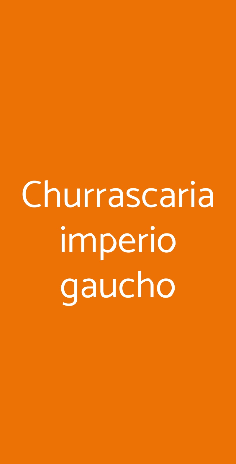 Churrascaria imperio gaucho Roma menù 1 pagina