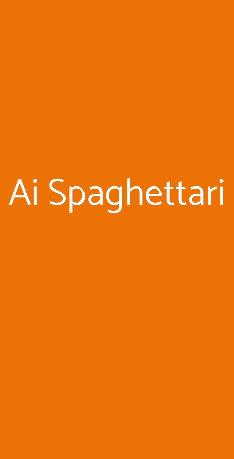 Ai Spaghettari Roma menù 1 pagina