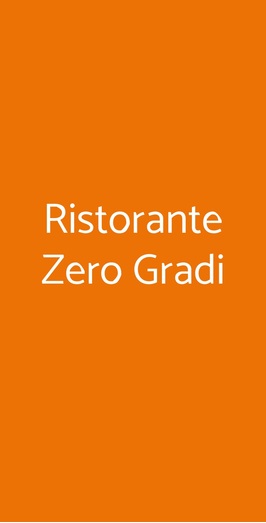 Ristorante Zero Gradi