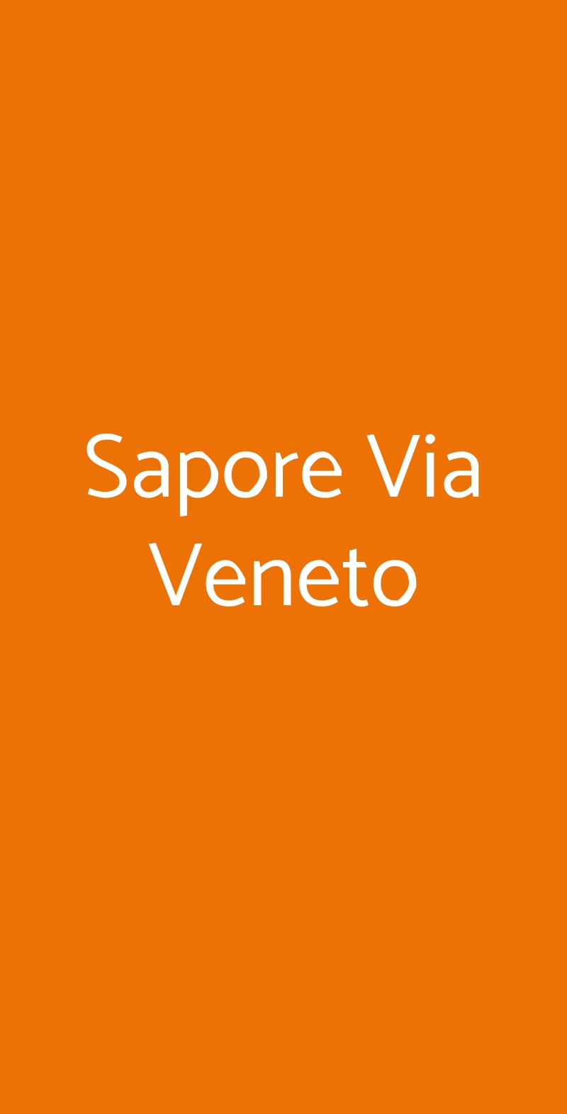 Sapore Via Veneto Roma menù 1 pagina