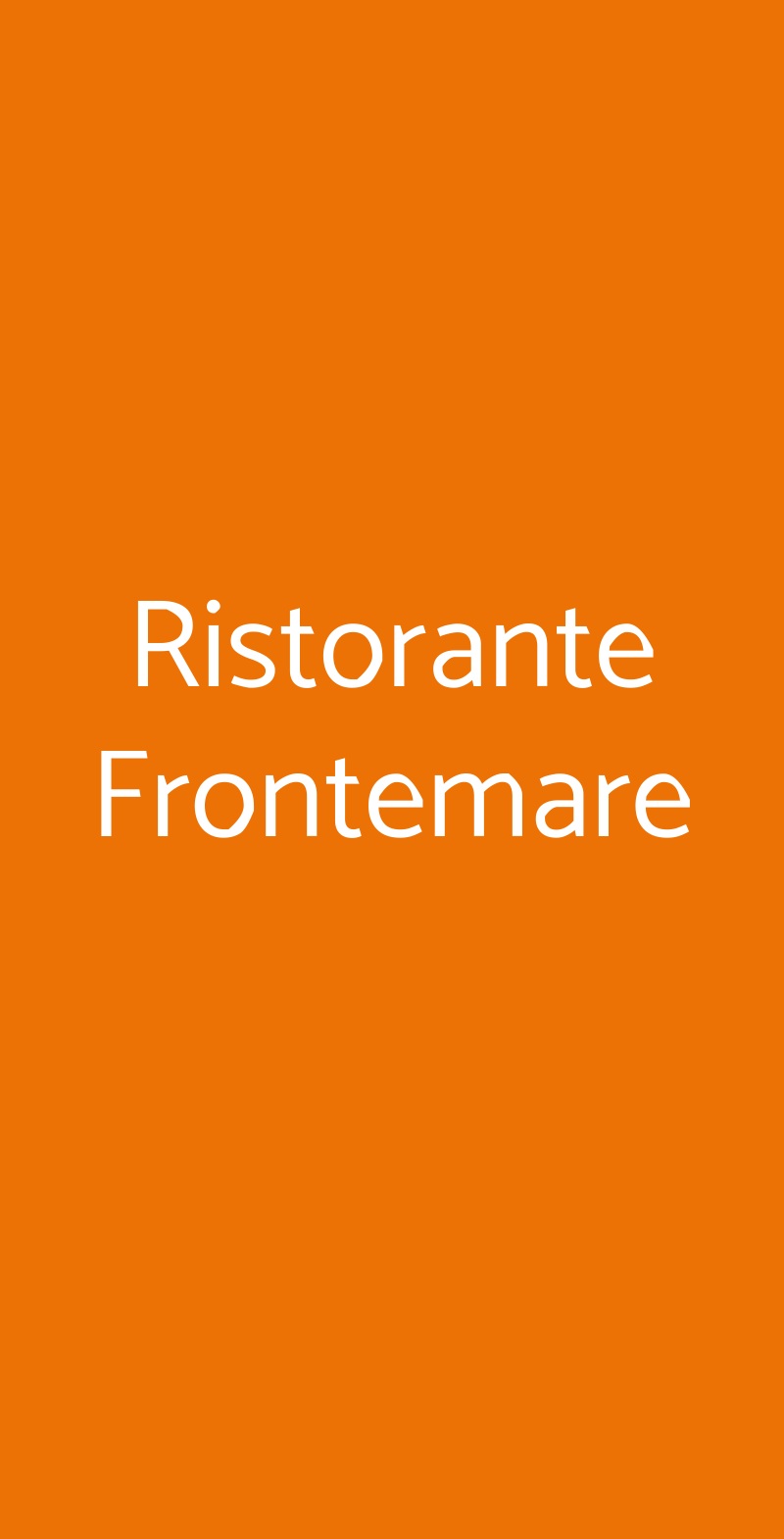 Ristorante Frontemare Ladispoli menù 1 pagina