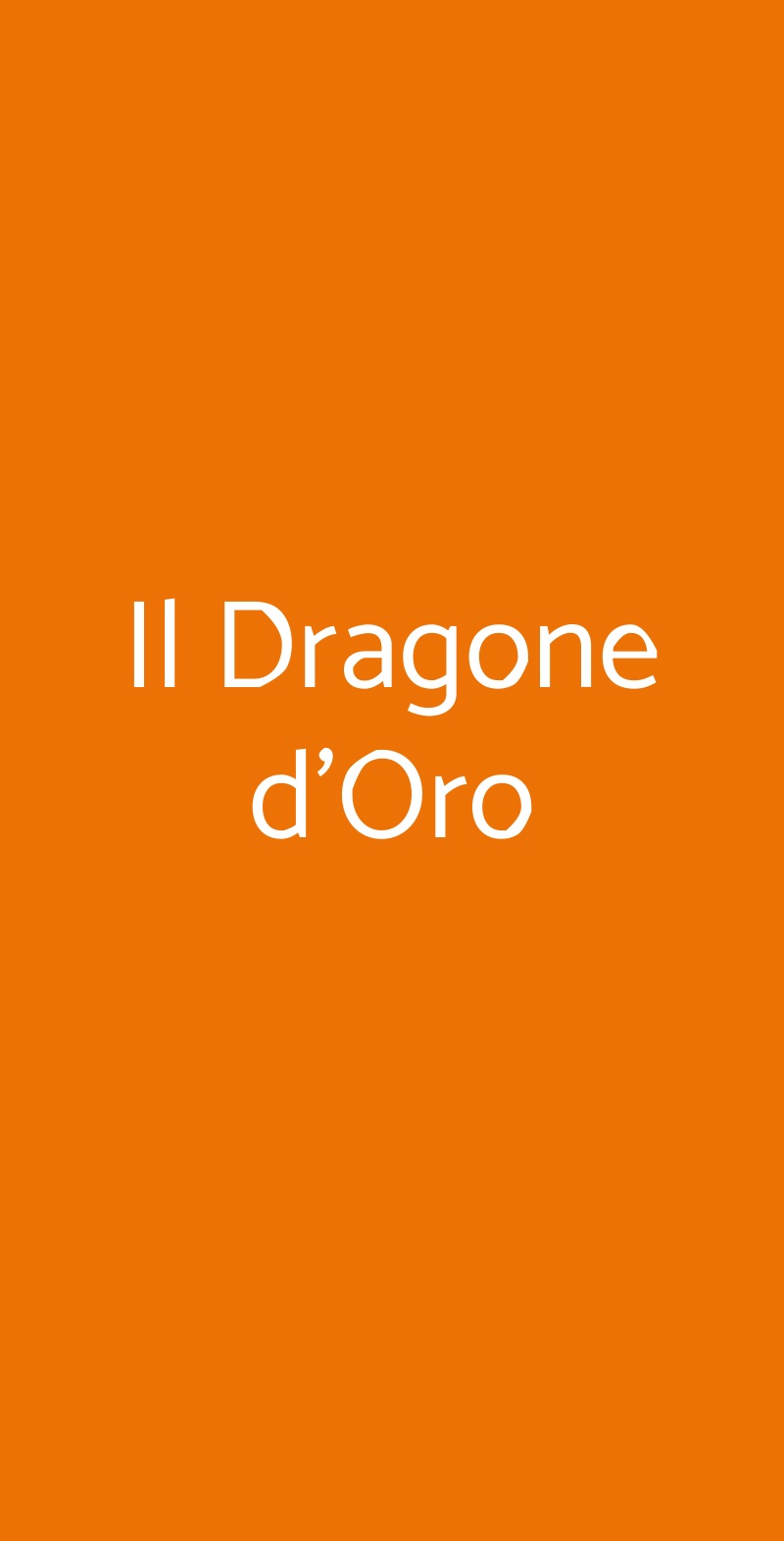 Il Dragone d'Oro Roma menù 1 pagina