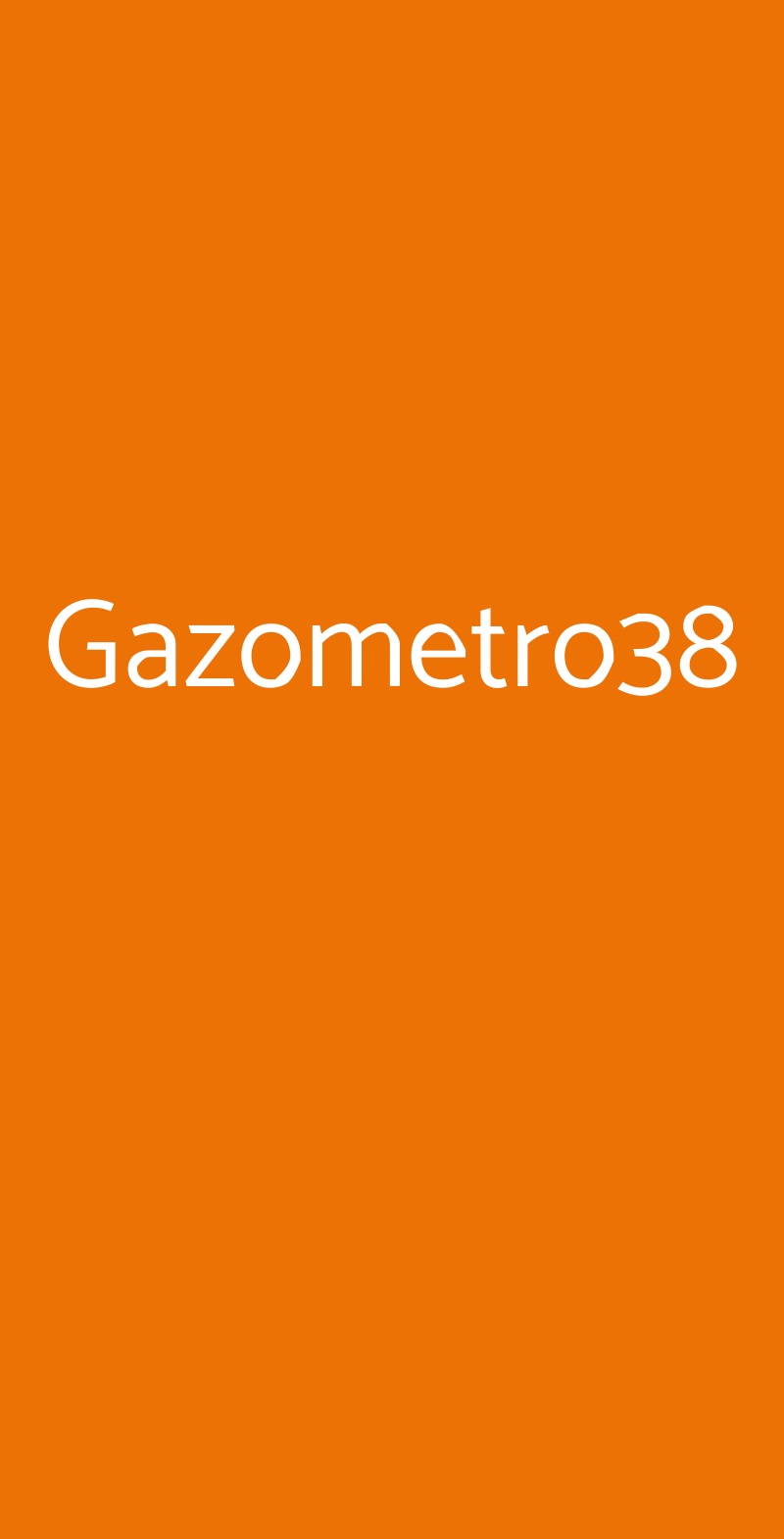 Gazometro38 Roma menù 1 pagina