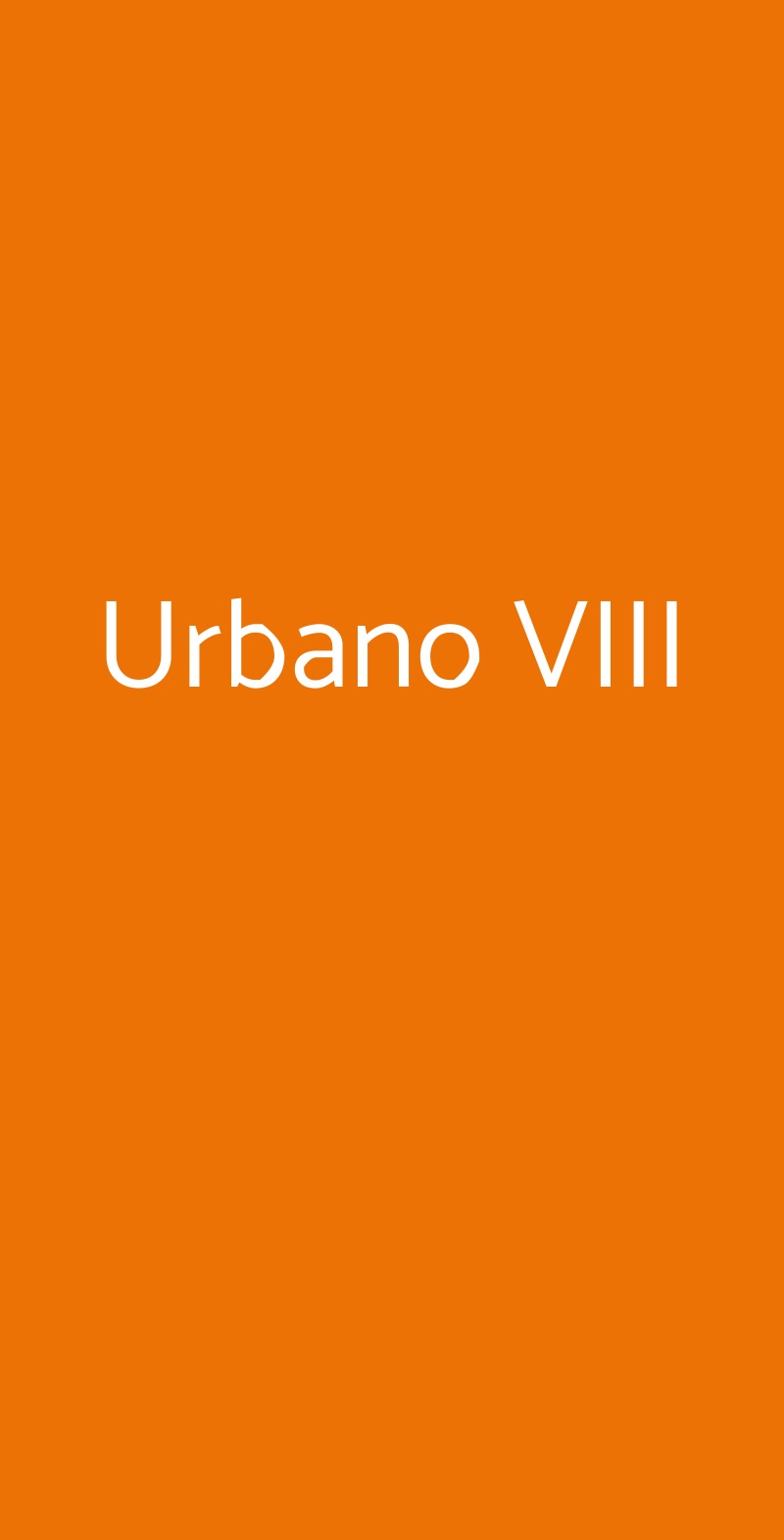 Urbano VIII Marino menù 1 pagina
