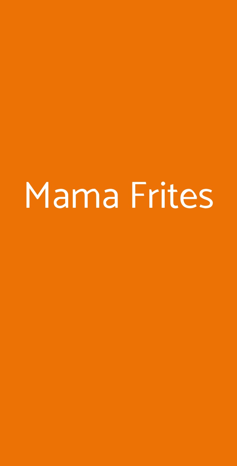 Mama Frites Roma menù 1 pagina
